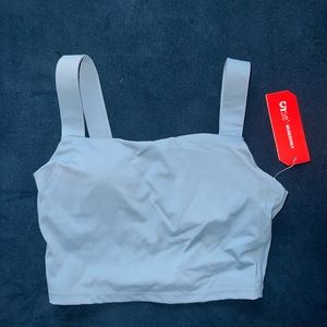 Blue workout tank top/sports bra